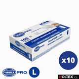 Guante Desechable Latex C/polvo 10 Cajas X 100 Un. (talla L)