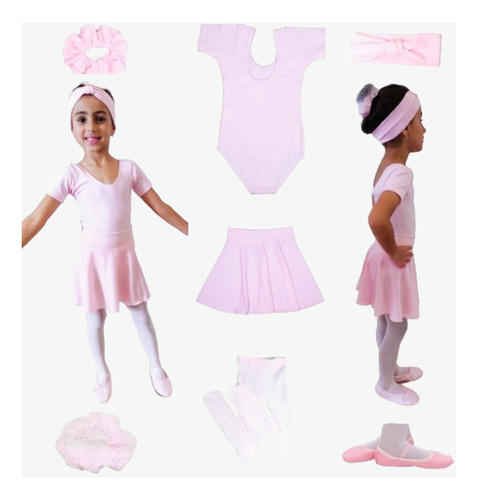 Conjunto De Ballet Infantil Completo 7 Itens 