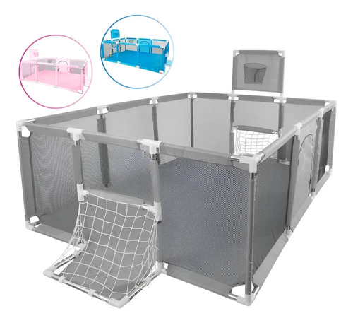 Cercado Chiqueirinho Playpen Infantil C/ Cesta 180x120x60cm