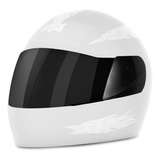 Capacete Liberty Four 4 Modelo Fechado Pro Tork Viseira Fumê Cor Branco Tamanho Do Capacete 56