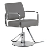 Sillon Barbero Estetica Hidraulico Ajustable Gris Barberia Forma De La Base Redonda