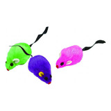 Juguete Pawise Colored Mouse Para Gatos, 4 Unidades