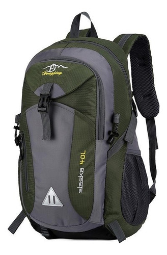 Mochila Deportiva Viaje Gym Back Pack Colores Montaña Am7 Color Verde Militar