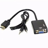 Cabo Conversor Adaptador Hdmi Para Vga Com Saída P2 Áudio