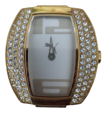 Reloj Puma Dorado Con Cristales Brillantes