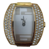 Reloj Puma Dorado Con Cristales Brillantes