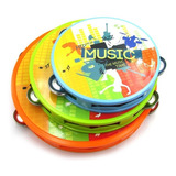  Set Musical X 3 Panderetas Grandes 13 A 20 Cm Para Chicos 