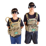 2 Coletes Airsoft E 2 Capacetes