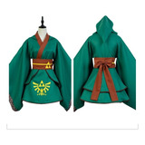 2024 The Legend Of Zelda Cosplay Mujer Traje De Falda Verde