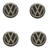 4 X Centro Llanta Tapa Rueda Volkswagen Gol Logo Brillante