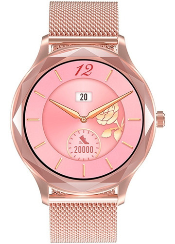 Relógio Smartwatch Feminino Sports Diamond Dourado