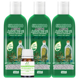 3 Shampoos Aceite Árbol De Té 500ml C/u + Aceite Bergamota 