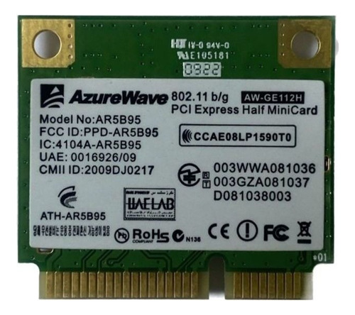 Placa Wireless Wifi Dv5-2040br Ar5b95 Atheros