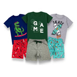 Kit 8 Peças De Roupa Infantil Masculino Bebe Menino Atacado