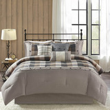 Ridge Comforter Setcabin Lodge Plaid Herringbone Design...