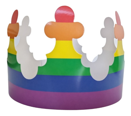 12 Coronas De Rey Arcoíris Fiesta Gay Pride Marcha Lgbt