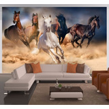 Papel De Parede Animais Cavalos Painel Fotográfico M² Anm16