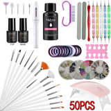 Kit De Acrigel Mc Nails 50pieza (s), Lámpara