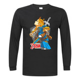 Polera Niños Manga Larga- La Leyenda De Zelda-diseño 100 Dtf