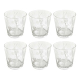 Set De 6 Vasos Navideños De Vidrio 360 Ml C/u  M-92900