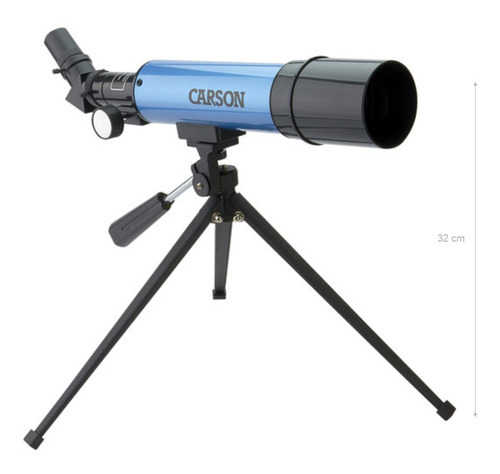 Telescopio Carson Aim 50, 18 X 40 X 80 X Color Azul Cielo