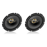 Par De Altavoces Cuadriaxiales Pioneer De 6 Pulgadas Ts-a1688s 350 W, Color Negro