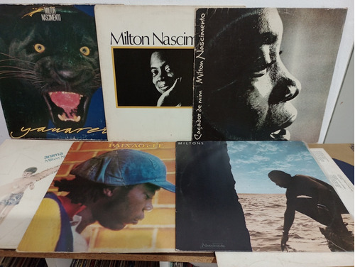 Lp Vinil Milton Nascimento Lote 6 Álbuns + 2 Brinde Leia 