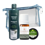 Kit Melaleuca Tea Tree Sabonete Óleo Pasta Para Micoses 