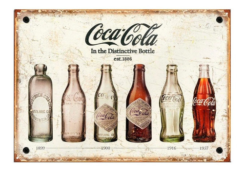 Cartel Chapa Vintage Retro Coca Cola Bebidas Givan