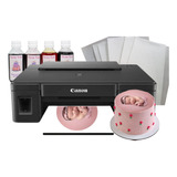 Impresora Canon +  Tinta Comestible + Obleas De Regalo