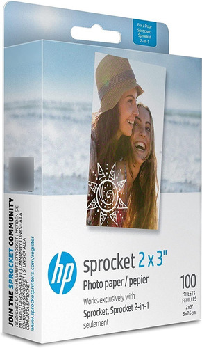 Hp Sprocket Papel Fotográfico Adhesivo Zink Premium 100 Hoja