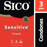 Sico Condones Sensitive Delgados Látex Lubricados 3 Unidades