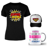 Combo Mamá Playera Día De Las Madres + Taza + Gorra Regalo