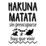 Vinilo Decorativo Hakuna Matata