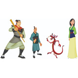 Kit Cenário Display Princesa Mulan  8 Peças Mdf 3mm 