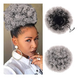 Aplique Coque Afro Cacheado Puff Orgânico Cor #t1b/gray