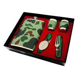 Kit Cantil Militar Em Aço Inox Camuflado - Presente Completo