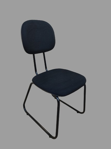 Cadeira Fixa - Palito - Preto - Tecido - Sem Braço