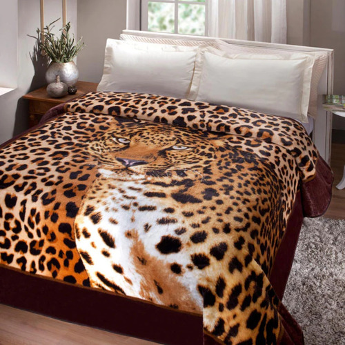 Cobertor Jolitex Antialérgico Kyor Casal 180x220 Leopardo
