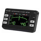 Afinador Eletronico Cromatico Metronomo Musedo Mt-40 Preto