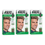 Pack X3 Just For Men Tintura Shampoo Castaño Claro