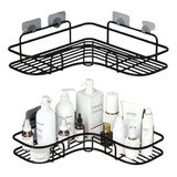 Esquinero Organizador Ducha Baño Adhesivo Set X2 Inoxidable 