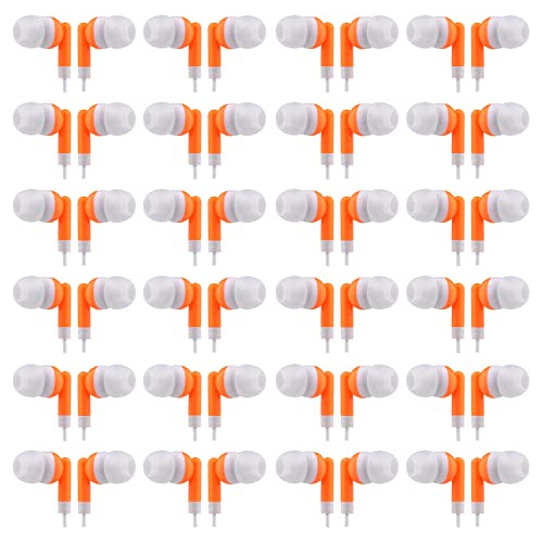 Auriculares Earbuds, Color Naranja, Paquete De 100