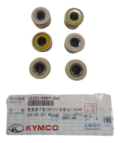 Kit Rollers O Dados Variador Kymco Agility 125 Originales