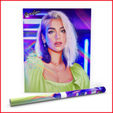 Poster Dua Lipa Retrato Pintura Digital -  50x60cm