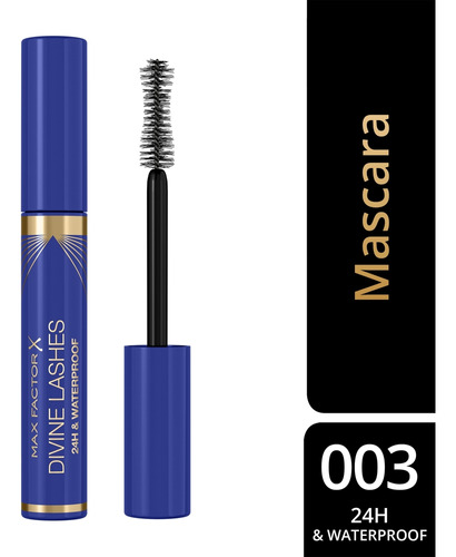 Máscara De Pestañas Waterproof Max Factor Divine Lashes Color Rich Black 03