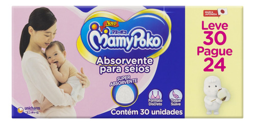 Absorventes Para Seios Mamypoko Absorvente Para Seios Adesivos 30 u