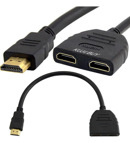 Hdmi Macho A Hdmi Dual Hembra Cable Adaptador Divisor Hdmi D