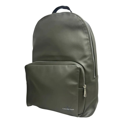Mochila Calvin Klein Casual De Piel Unisex Escolar Urbana - Diseño De La Tela Liso Color Verde Oscuro | Meses sin interés