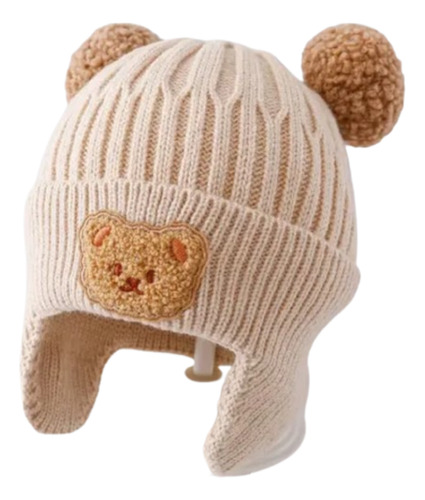 Gorro Para Bebe Tejido Invierno Osito